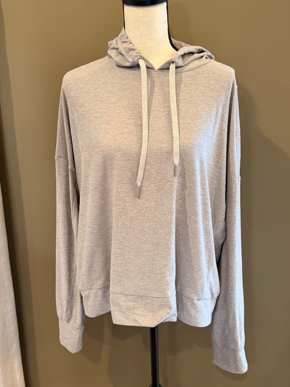 FLX Women's Tan Soft Comfy Lounge Travel Hoodie, Size XL